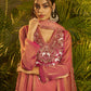 Rajwada Mauve Organza Embellished Kurta Set For Women