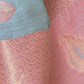 Rajwada Blue Linen Woven Saree With Unstitched Blouse for Women