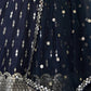 Rajwada Navy Blue Dola Silk Embellished Semi-Stitched Lehenga For Women