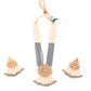 Rajwada Women Exclusive Grey Beaded Long Necklace Set
