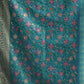 Rajwada Aqua Blue Cotton Blend Solid Saree For Women