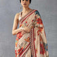 Rajwada Multi Georgette Floral Printed Saree With Unstitched Blouse For Women