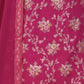 Rajwada Pink Viscose Embroidered Semi-Stitched Kurta Set For Women