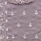 Rajwada Mauve Georgette Embroidered Semi-Stitched Kurta Set For Women