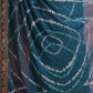 Rajwada Blue Printed Georgette Saree With Unstitched Blouse For Women