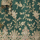 Rajwada Teal Chinon Embroidered Semi-Stitched Kurta Set For Women