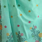 Rajwada Aqua Green Linen Blend Solid Saree For Women