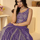 Rajwada Purple Jimmy Choo Embroidered Semi-Stitched Lehenga For Women