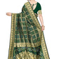 Rajwada Olive Silk Blend Embellished Saree For Women
