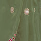 Rajwada Light Green Organza Embroidered Elegant Saree For Women