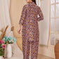 Rajwada Magenta Rayon Floral Printed Semi-Stitched Co-Ord Set For Women