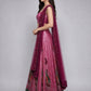 Wine Net Embellished Lehenga