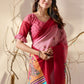 Rajwada Pink Georgette Printed Saree For Women