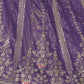 Rajwada Purple Jimmy Choo Embroidered Semi-Stitched Lehenga For Women