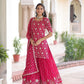 Rajwada Pink Georgette Embroidered Kurta Set For Women