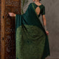Rajwada Green Silk Blend Printed Elegant Saree For Women