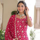 Rajwada Pink Georgette Embroidered Kurta Set For Women