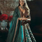Rajwada Green Satin Embellished Semi Stitched Lehenga For Women