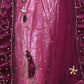 Wine Net Embellished Lehenga
