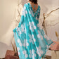 Rajwada Sky Blue Georgette Printed Saree For Women
