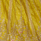 Rajwada Yellow Jimmy Choo Embroidered Semi-Stitched Lehenga For Women