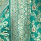 Rajwada Sea Green Silk Blend Embellished Saree For Women