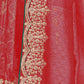 Rajwada Red Satin Embroidered Saree For Women