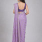 Lavender Silk Blend Embellished Saree