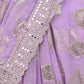 Lavender Silk Blend Embellished Saree