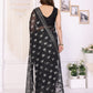 Rajwada Black Georgette Printed Saree For Women