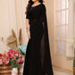 Rajwada Black Georgette Embellished Saree For Women