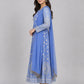 Blue Georgette Embellished Kurta Set