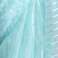 Rajwada Light Blue Organza Lace Work Saree With Unstitched Blouse For Women