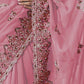 Rajwada Pink Georgette Embellished Elegant Saree For Women