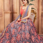 Rajwada Grey Net Embroidered Semi-Stitched lehenga For Women