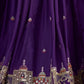 Rajwada Purple Silk Blend Embroidered Semi-Stitched lehenga For Women