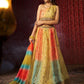 Rajwada Multicolor Organza Embroidered Semi-Stitched Lehenga For Women