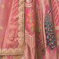 Rajwada Pink Silk Blend Embroidered Semi-Stitched Lehenga For Women