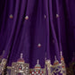 Rajwada Purple Silk Blend Embroidered Semi-Stitched lehenga For Women