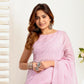 Rajwada Light Pink Cotton Linen Zari Work Saree For Women