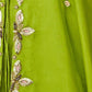Rajwada Green Organza Embellished Stitched Co-Ord Set For Women