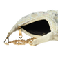 Rajwada Off White Suede Embellished Clutch For Women