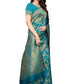 Rajwada Blue Silk Blend Embellished Saree For Women