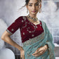 Rajwada Sea Green Georgette Embellished Elegant Saree For Women