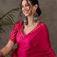 Rajwada Pink Silk Blend Printed Elegant Saree For Women