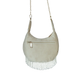 Rajwada Off White Suede Embellished Clutch For Women