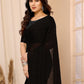 Rajwada Black Georgette Embellished Saree For Women