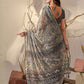 Rajwada Grey Georgette Printed Saree For Women