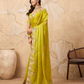 Rajwada Yellow Chiffon Embroidered Saree For Women