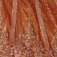 Rajwada Orange Jimmy Choo Embroidered Semi-Stitched Lehenga For Women